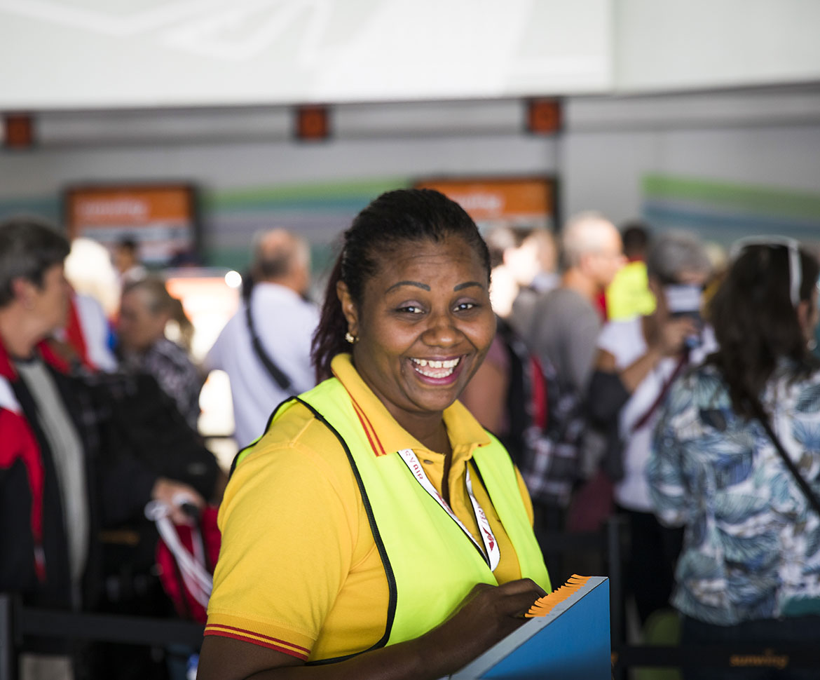 Personnel souriant