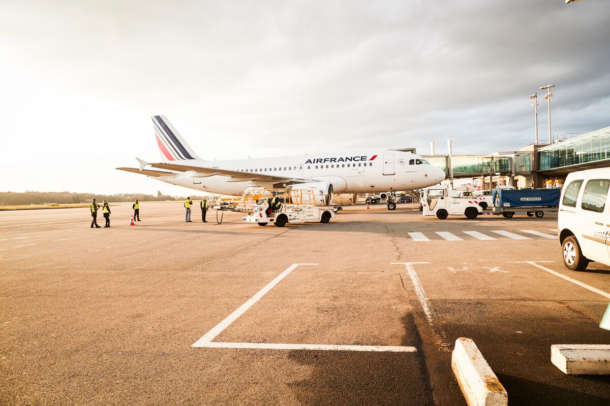 Un avion Air France à l'aéroport de Nantes Atlantique