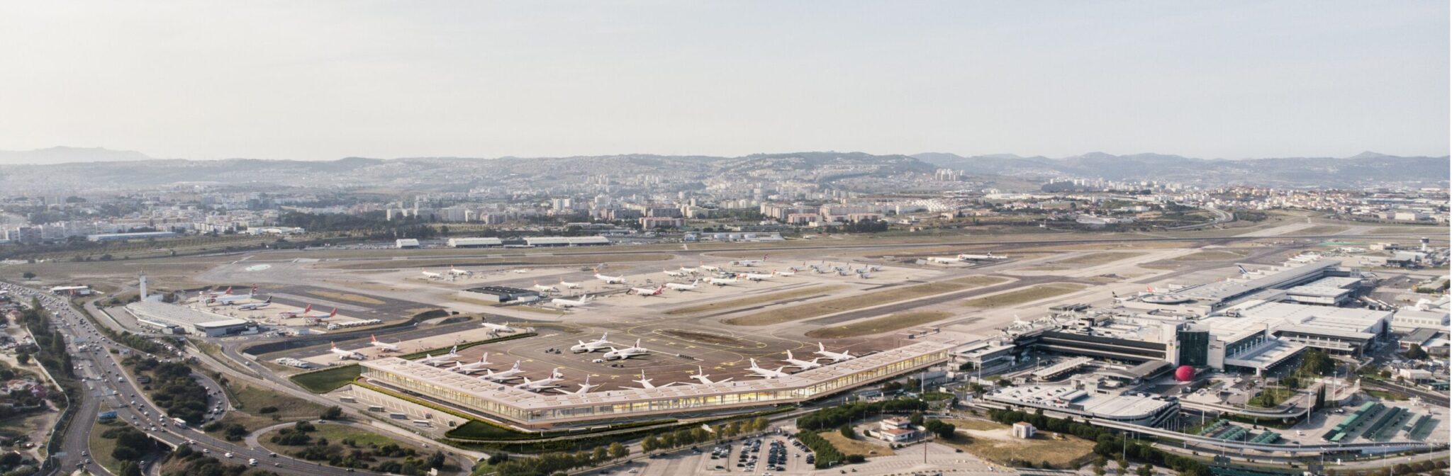 Vue 3D aéroport de Lisbonne